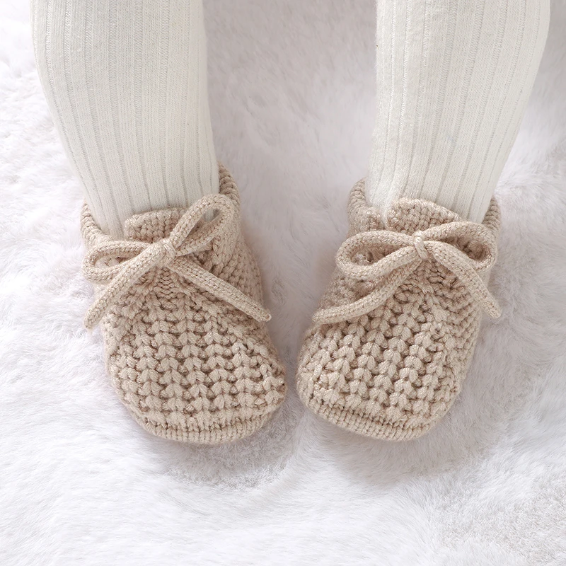 Baby Clothing For Bed - Babyschuhe, gestrickt, für Neugeborene, 0–18 Monate,