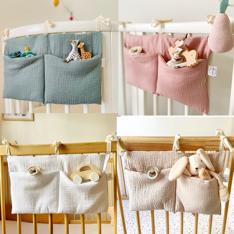 Baby Clothing For Bed - Babybett-Organizer mit 2 Taschen, Hängender Bettseiten-Organizer