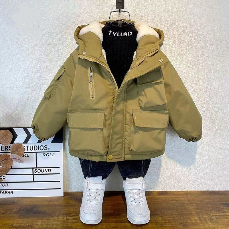 Baby X Clothing - Kinder Jungen Plüsch warme Jacke Kapuze