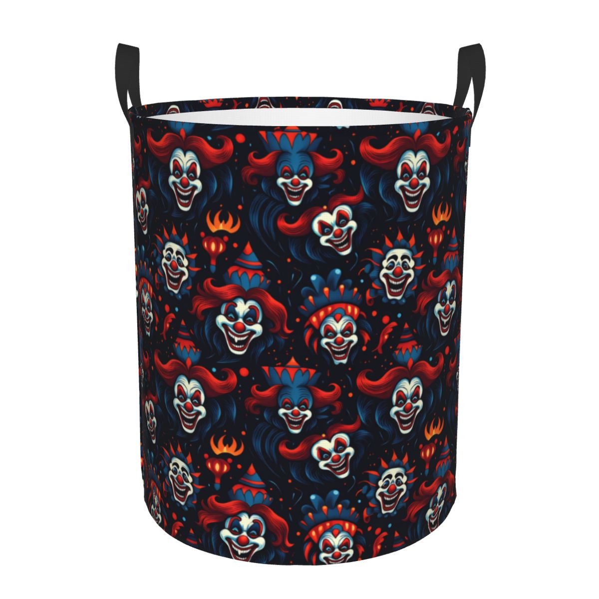 Baby Clothing Basket - Halloween Rot-Blauer Böser Clown Wäschekorb Faltbarer