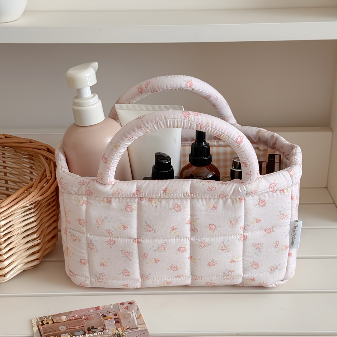 Blumenmuster Gesteppter Aufbew – Baby Clothing Basket Bewertung und Preis