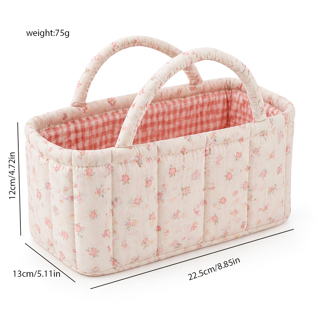 Blumenmuster Gesteppter Aufbew – Baby Clothing Basket Bewertung und Preis